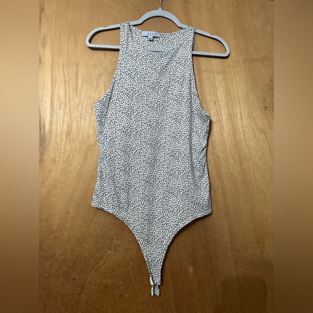 Gaze DTLA Womens Leopard Print Bodysuit Size Large